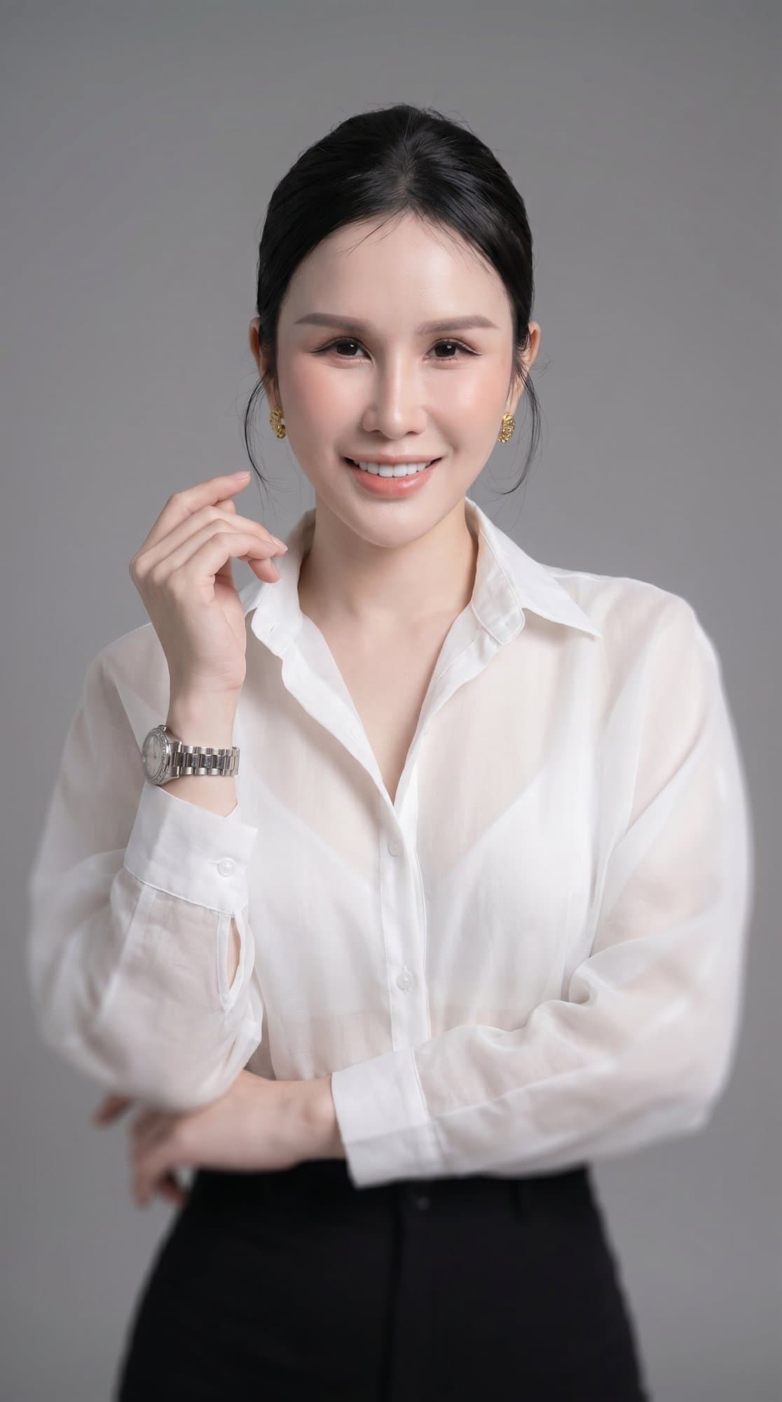 Áo sơ mi cánh rơi tơ xôp